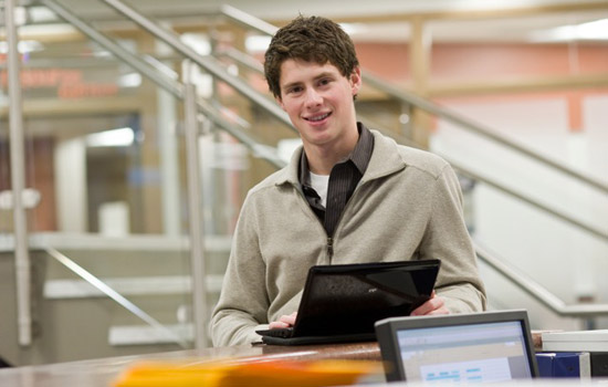 Student posing for camera