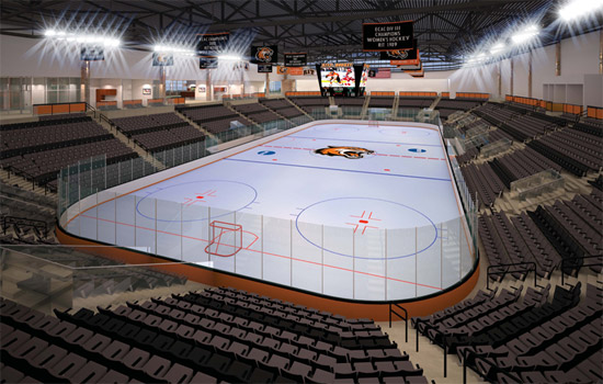 Picture of hockey arena