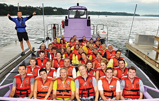 People gathered on boat