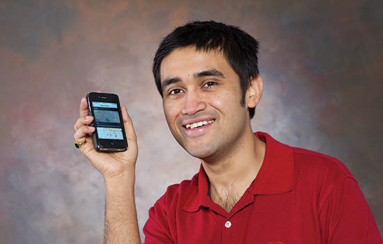 Person posing with phone
