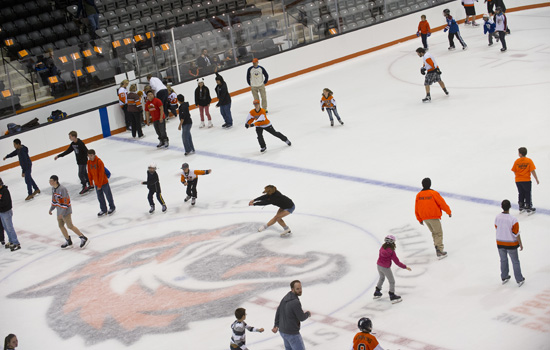 People skating on ice