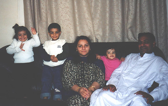  Muhammad Ibraheem family photo with two adults and three children.
