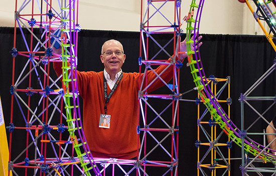 RIT President amazed by rollar coaster demonstration