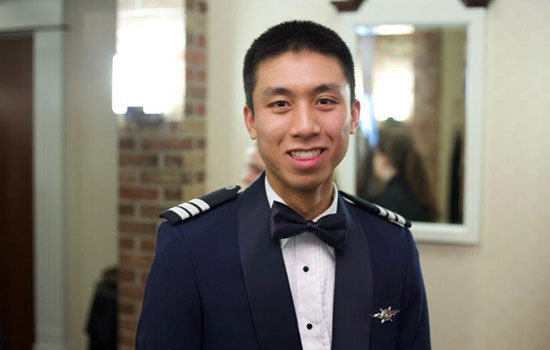 portrait of Christopher Tran in uniform.