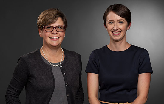 portrait of Laurie Ackles and Janine Rowe together.